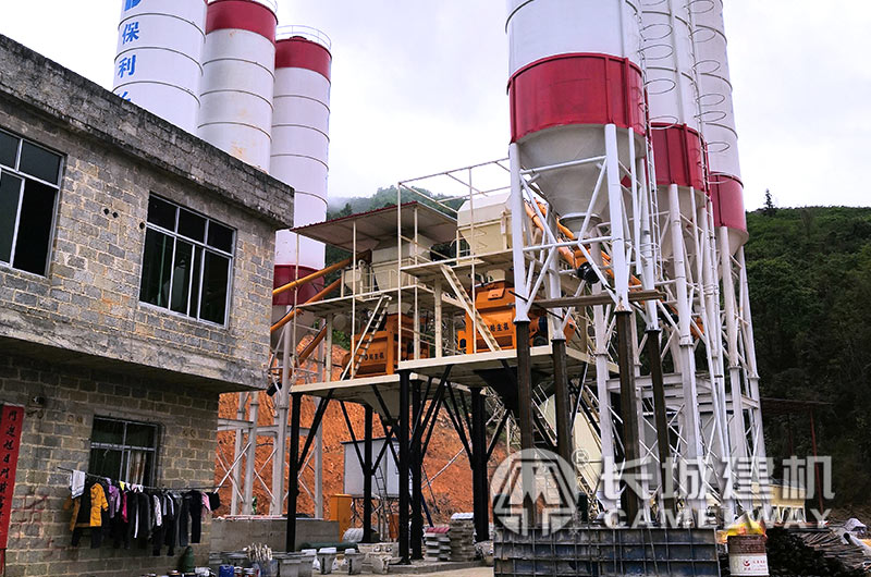 每天6000立方的混凝土搅拌站设备实景 每天6000立方的混凝土搅拌站设备实景