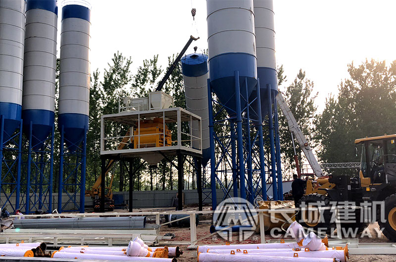 工地自建搅拌站实景 工地自建搅拌站实景