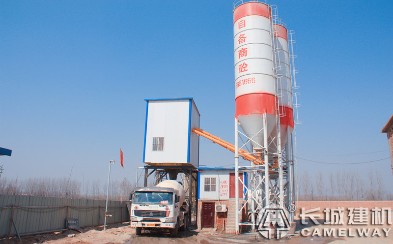 长城建机hzs60搅拌站现场 长城建机hzs60搅拌站现场